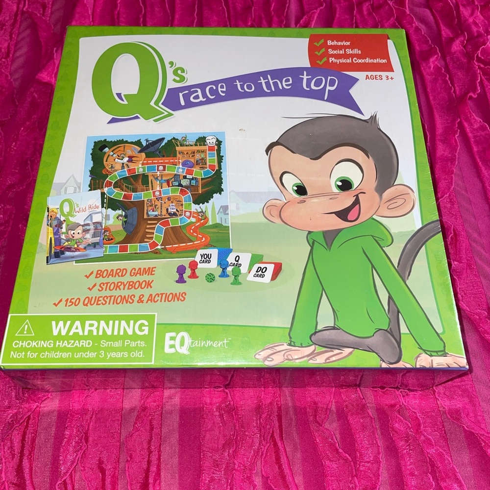 Q’a Race to the Top Board Game Story Book with Questions and Actions